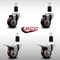 Service Caster 3'' SS Maroon Poly Swivel 1-1/2'' Expanding Stem Caster Set 2 Total Lock Brakes, 4PK SCC-SSEXTTL20S314-PPUB-MRN-2-S-2-112 - alternate 2